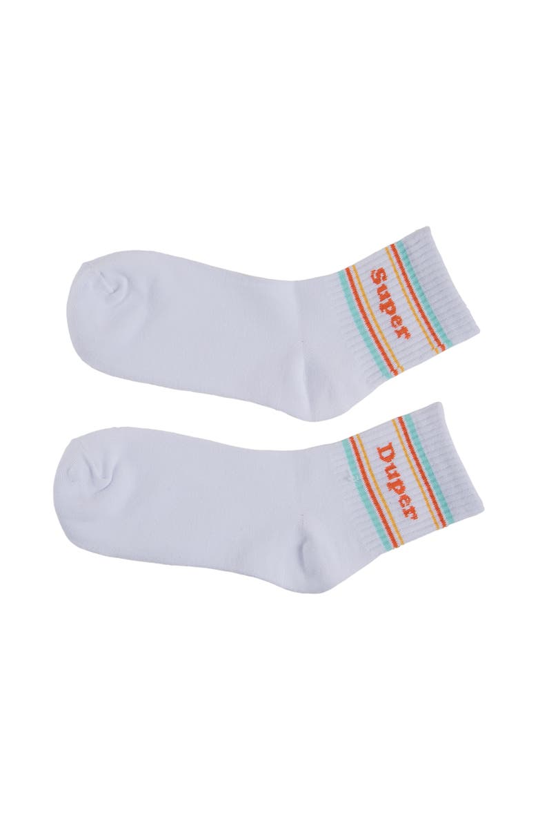 Totalee Gift Super/Duper Socks Cotton White, Main, color, White