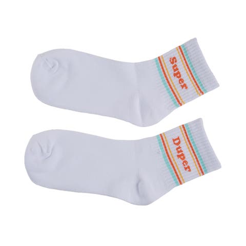 Super/Duper Socks Cotton White