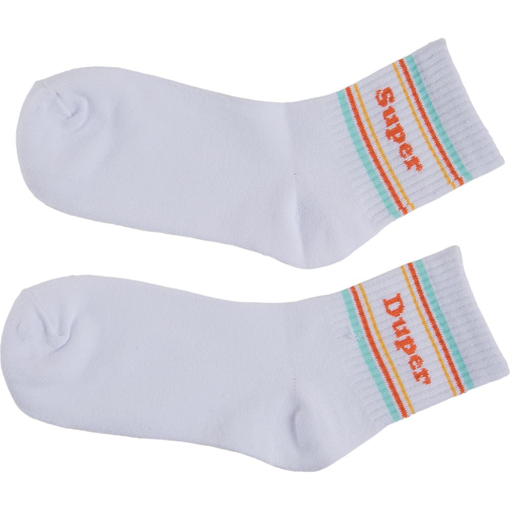 Totalee Gift Super/duper Socks Cotton White In Multi