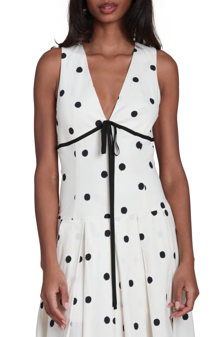 Dot Sleeveless Maxi Dress, Alternate, color, BRUSHED POLKA DOT