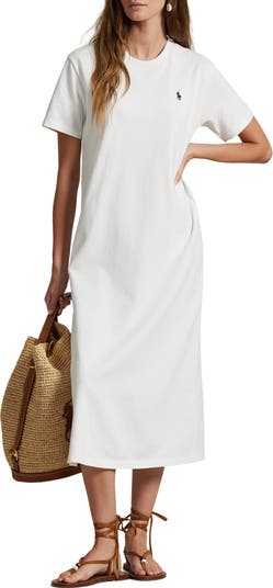 Polo Ralph Lauren Logo Embroidered Cotton Jersey T-Shirt Dress