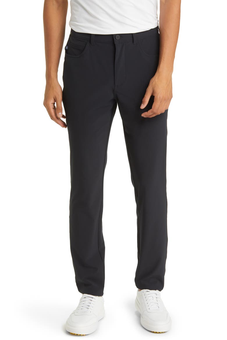Helmsman Five-Pocket Performance Pants, Main, color, BLACK SOLID