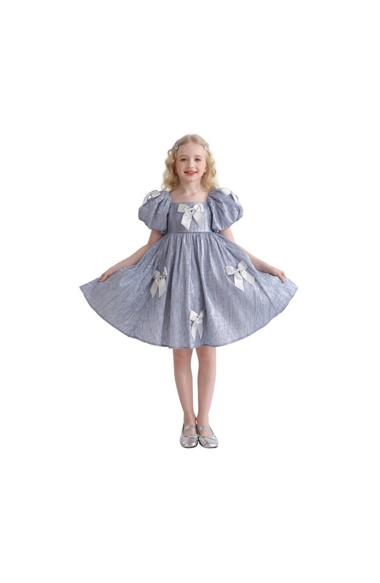 Tulleen Clarissa Bow Party Dress, Alternate, color, Blue