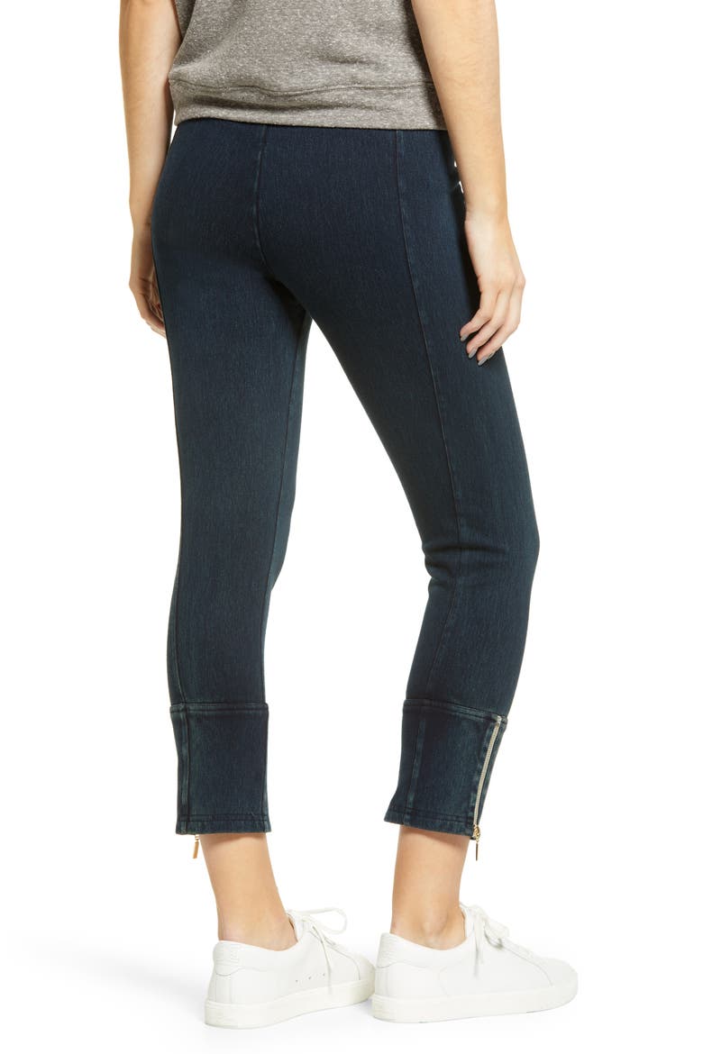 Lyssé High Waist Crop Denim Leggings, Alternate, color, INDIGO