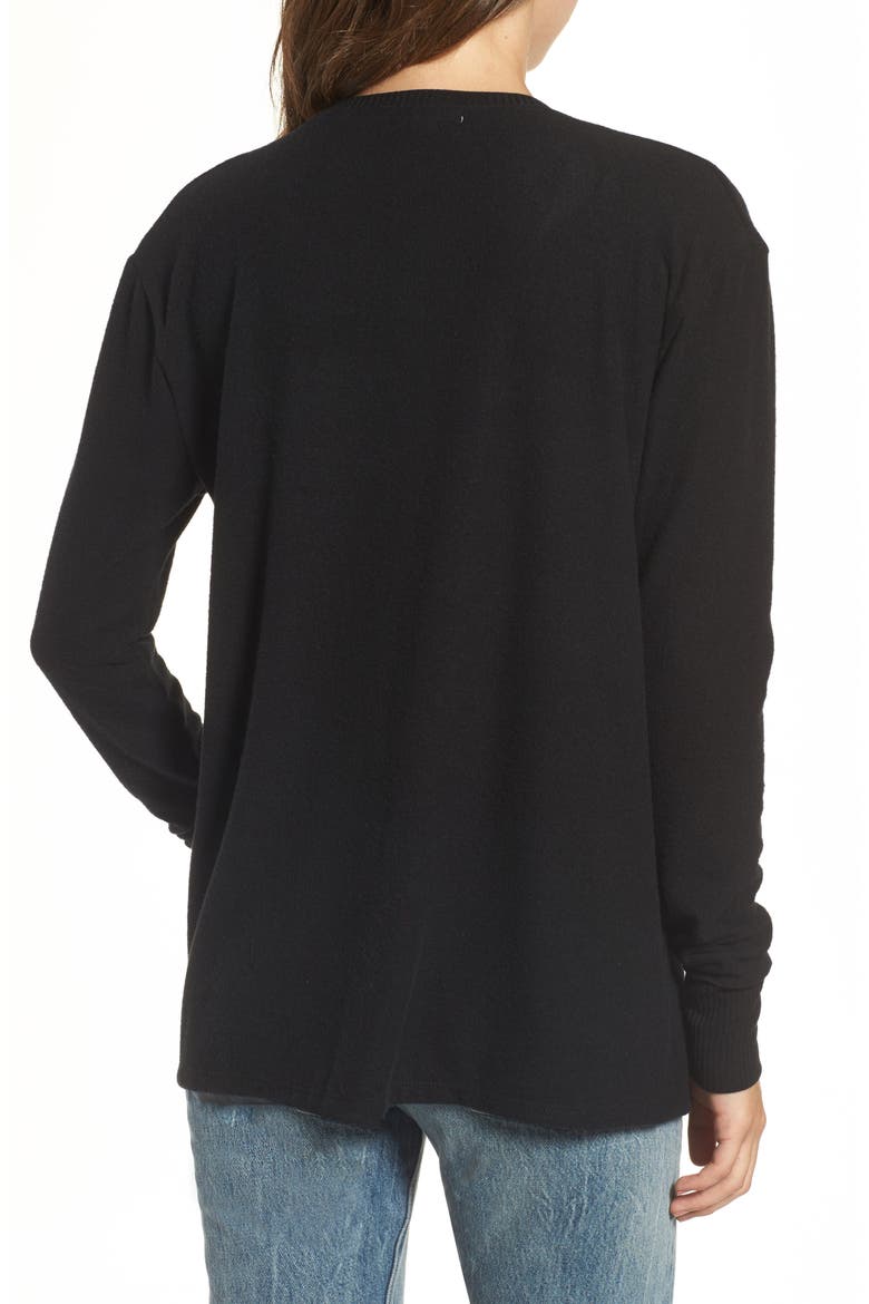 V-Neck Pullover, Alternate, color, BLACK