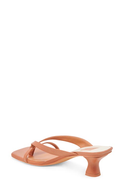 Dolce Vita Brevel Kitten Heel Flip Flop In Saddle Leather