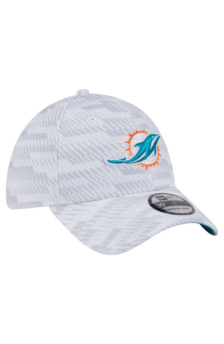 New Era Men's New Era  White Miami Dolphins Gameday Graded 39THIRTY Flex Hat, Alternate, color, 
