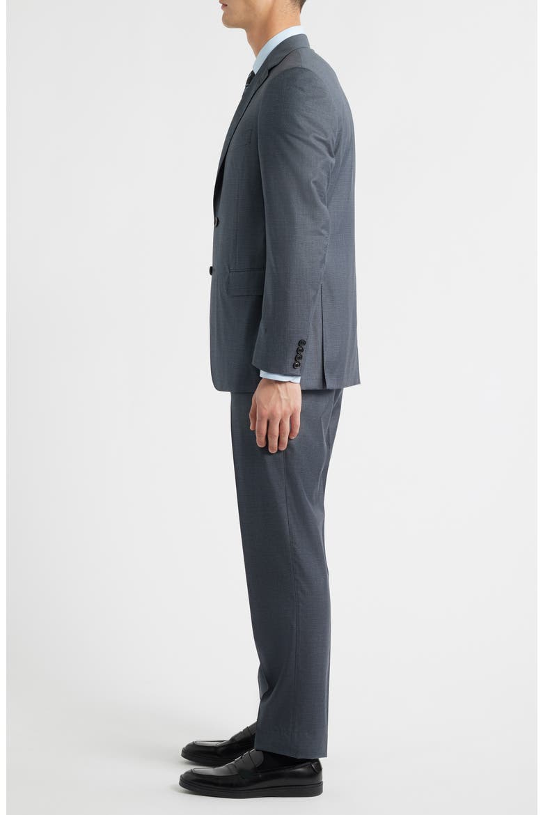 Siena Regular Fit Light Blue Glen Check Super 150s Wool Suit, Alternate, color, BLUE