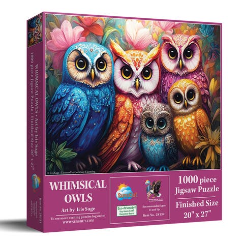 Whimsical Owls 1000 piece Jigsaw Puzzle for Adults