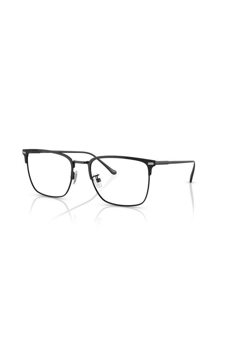 COACH 54mm Square optical glasses, Main, color, Black