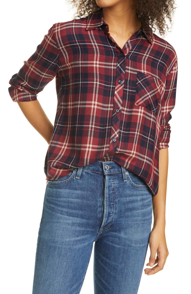 Rails Hunter Plaid Long Sleeve Flannel Shirt, Main, color, 