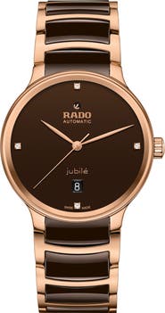 RADO Centrix Diamond Ceramic Bracelet Watch, 30.5m