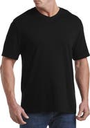Harbor Bay by DXL Big & Tall Moisture-Wicking Jersey V-Neck T-Shirt