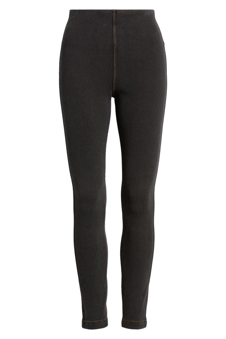 'Lyssentials Toothpick Denim Leggings, Alternate, color, MDTWN BLCK