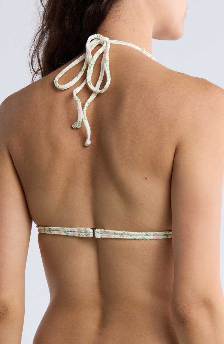 Dippin Daisys Lana Floral Triangle Bikini Top, Alternate, color, Rose/ Milk