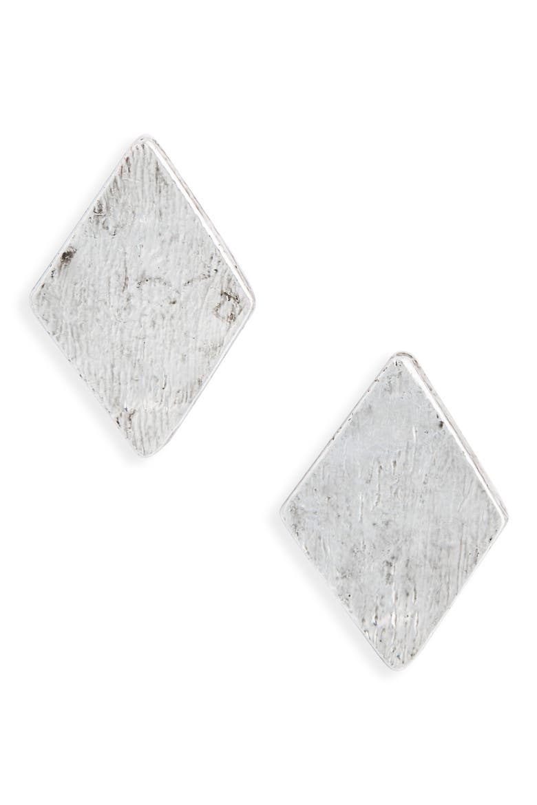 Diamond Stud Earrings, Main, color, SILVER