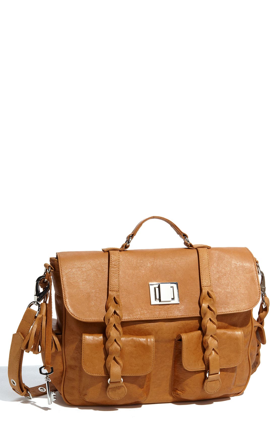 'Derby' Crossbody Satchel, Main, color, TAN