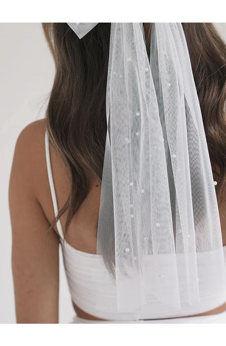 Six Stories Pearl Bride Hair Bow, Alternate, color, 