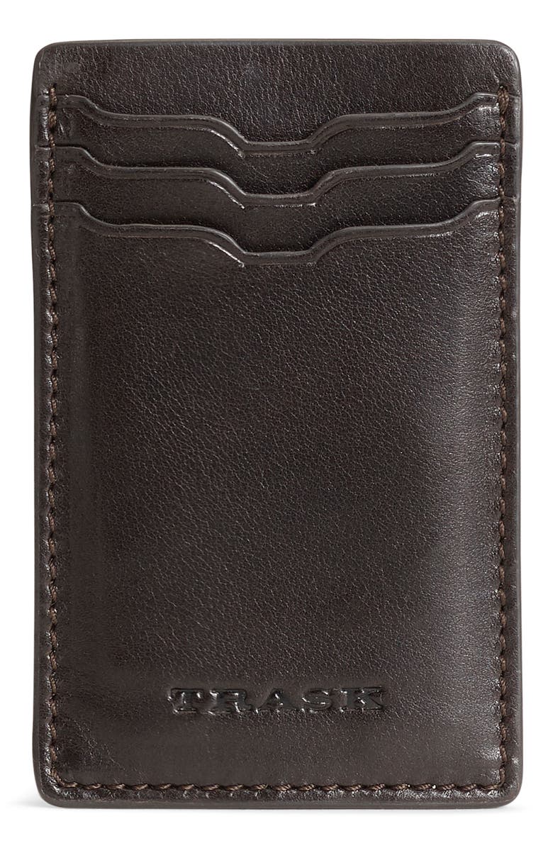 Trask Dawson Leather Front Pocket Wallet, Main, color, 