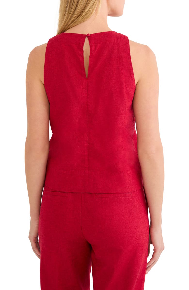 NIC+ZOE Linen Blend Tank, Alternate, color, Red