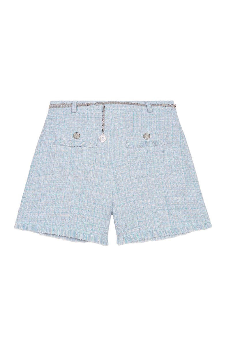 maje Tweed shorts with belt, Main, color,