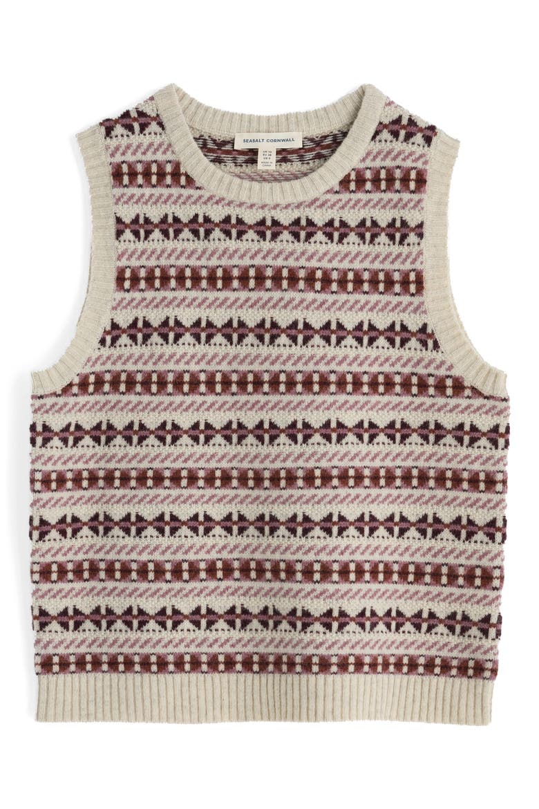 Lemon Porch Merino Wool Blend Sweater Vest, Alternate, color, KNIT ARAN DARK HELLEBORE