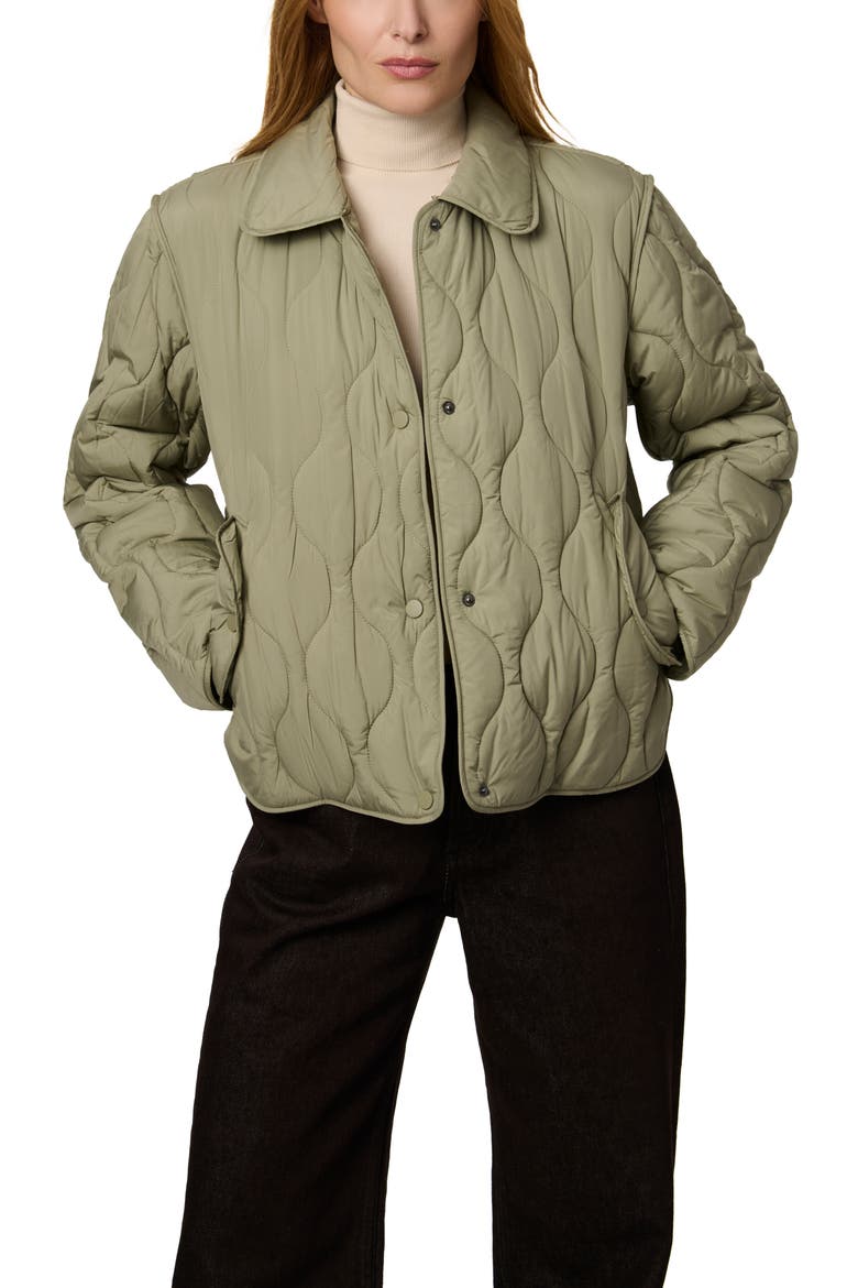 Quilted Jacket, Alternate, color, SAGE