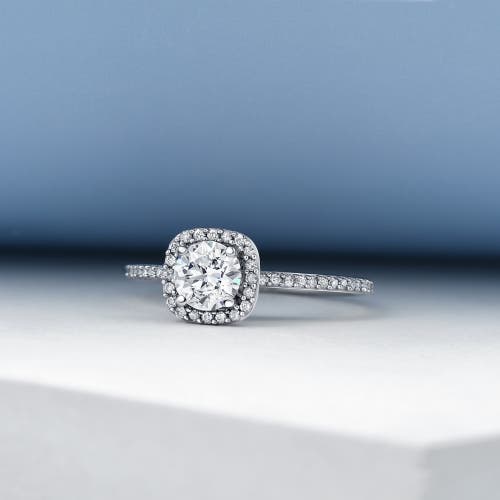 Bliss Diamond 1 Ct Diamond Cushion Halo Engagement Ring Lab Grown 14k Gold In 14k White Gold