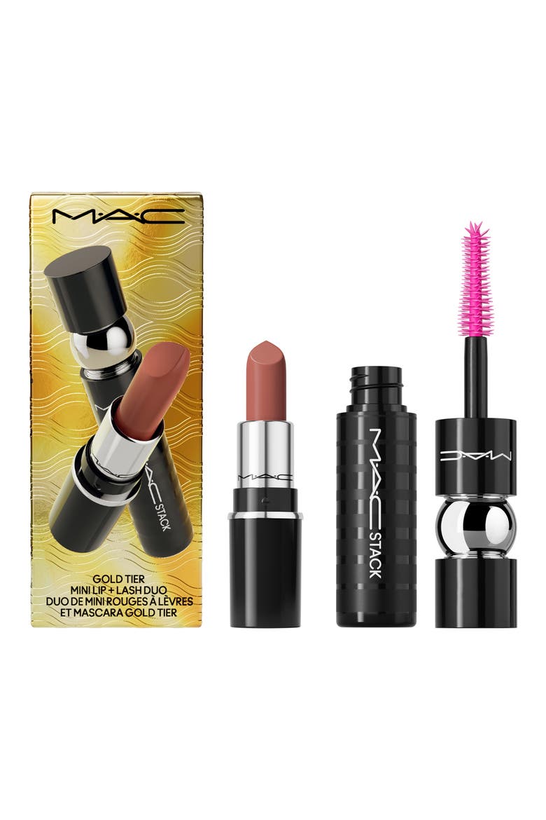Gold Tier Mini Lipstick + Mascara Duo Holiday Gift Set $31 Value, Alternate, color, NO COLOR