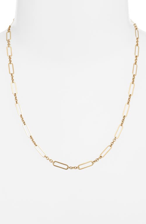 Anzie Open Link Paper Clip Chain Necklace In Gold