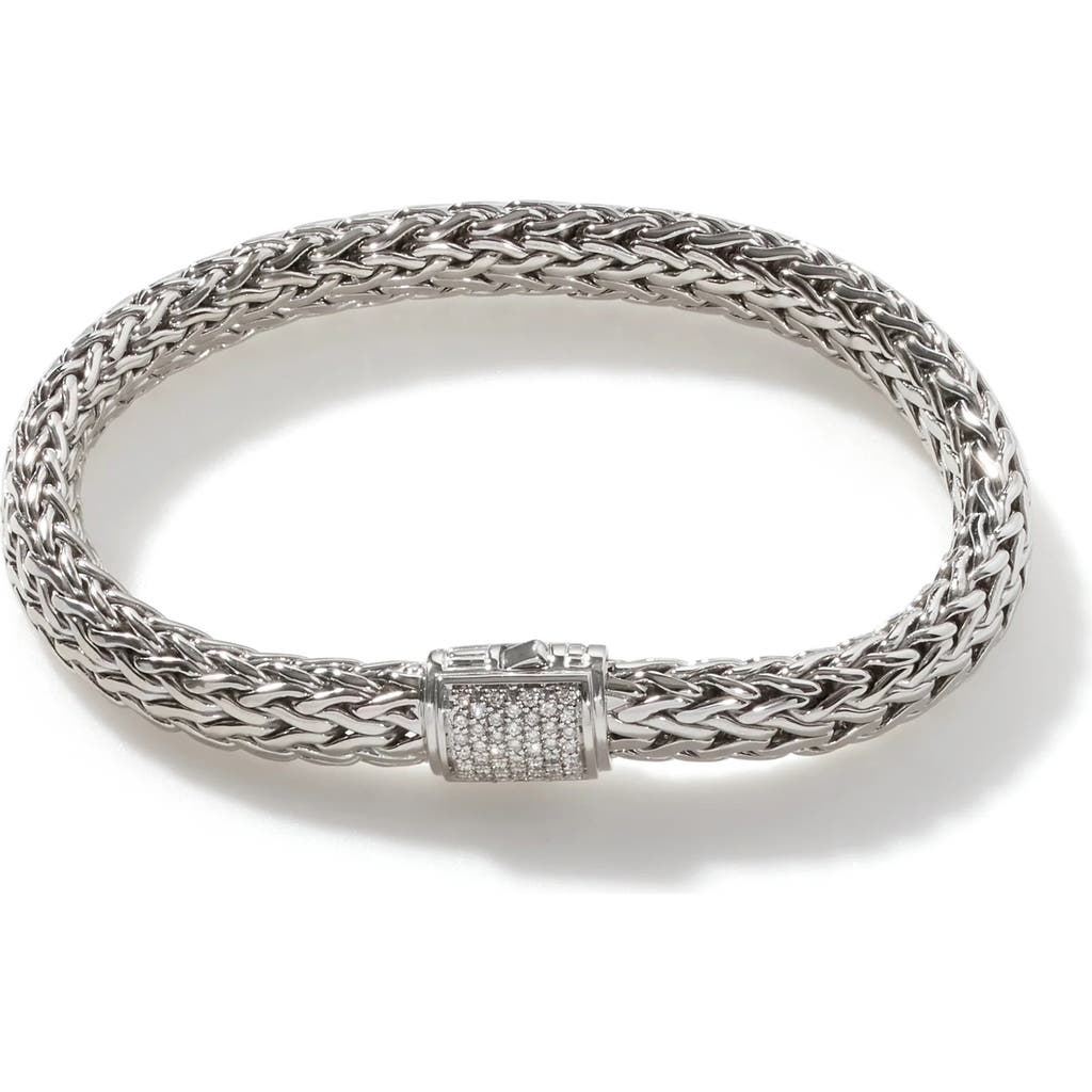 John Hardy Icon Bracelet, Sterling Silver, Diamonds, 7.5mm