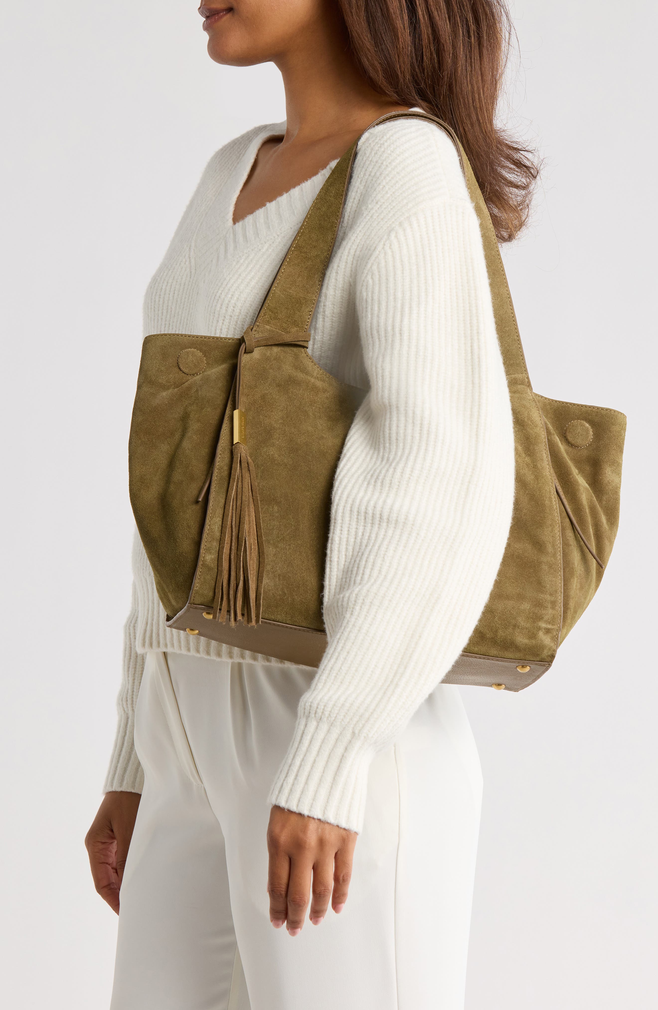 Vince Camuto Aleah Leather Tote Bag, Alternate, color, 