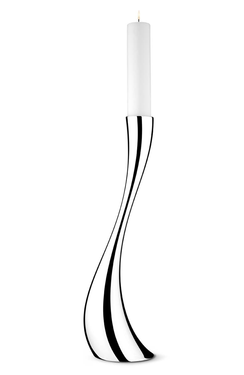 Georg Jensen Large Cobra Floor Candleholder, Main, color, Silver