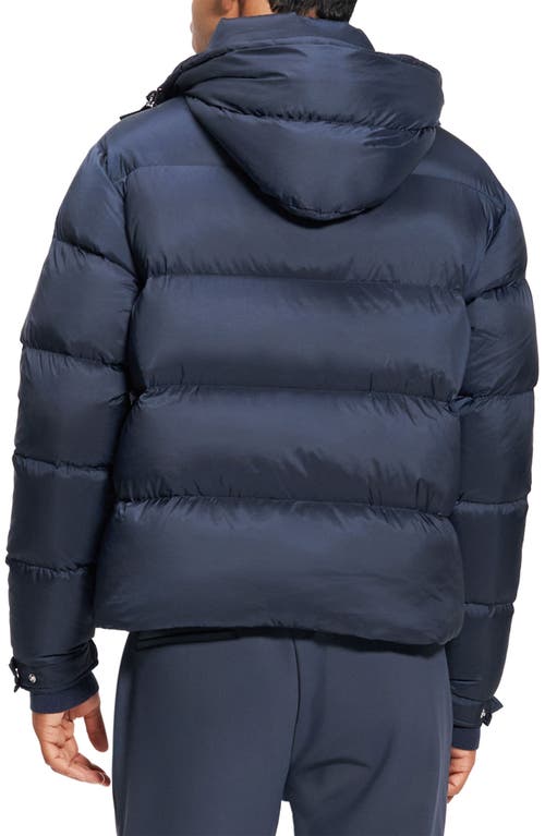 Theory Marquez Puffer Jacket With Removable Hood In Blue