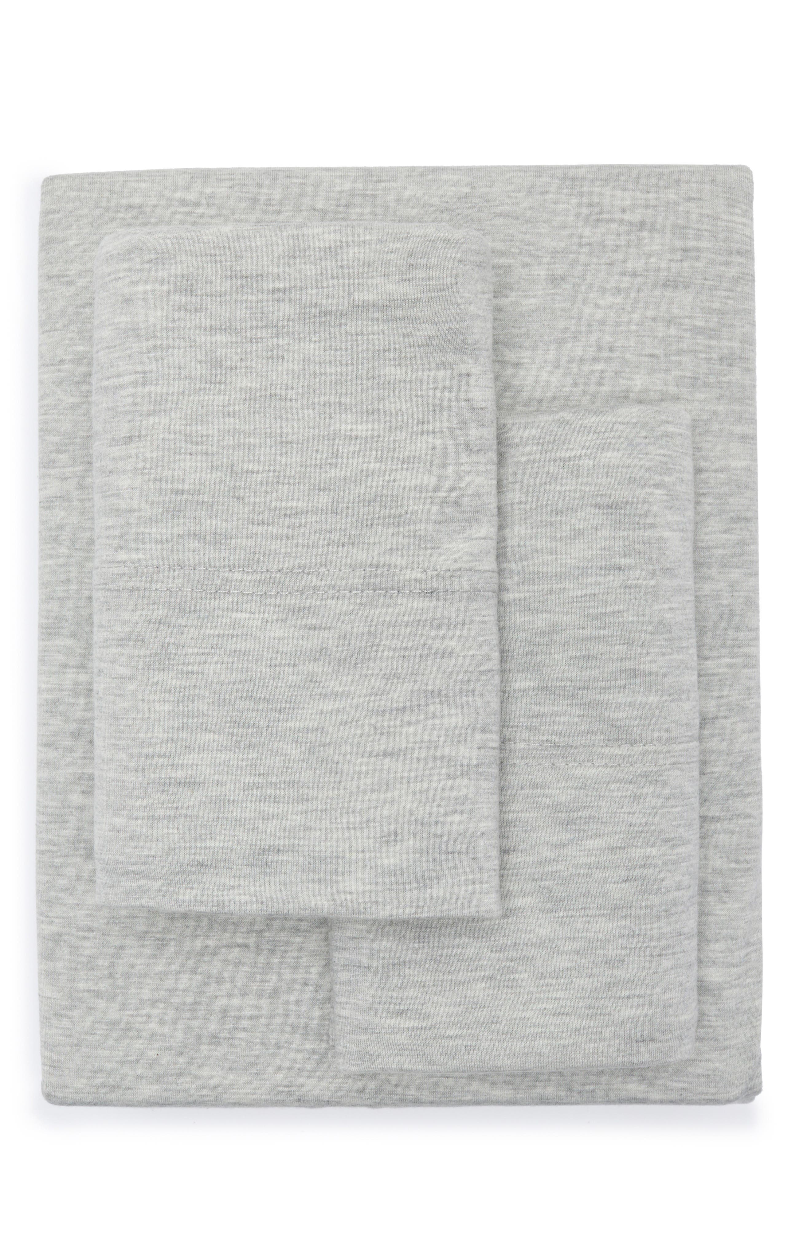 NORDSTROM RACK Heathered Jersey 4-Piece Sheet Set