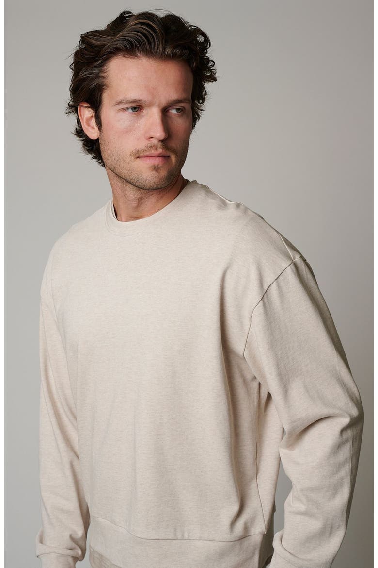 Cotton Lounge Crewneck, Alternate, color, Quartz