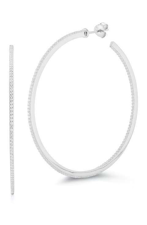 XL CZ Hoop Earrings
