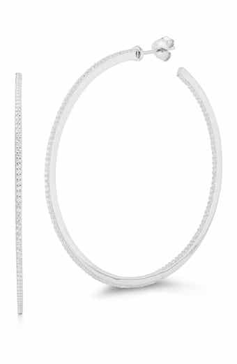 XL CZ Hoop Earrings