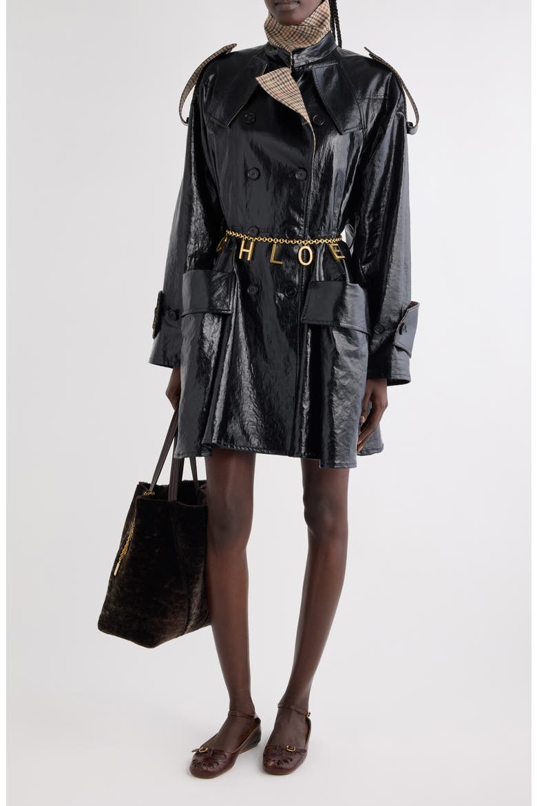 Linen & Virgin Wool Blend Riding Coat, Alternate, color, BLACK