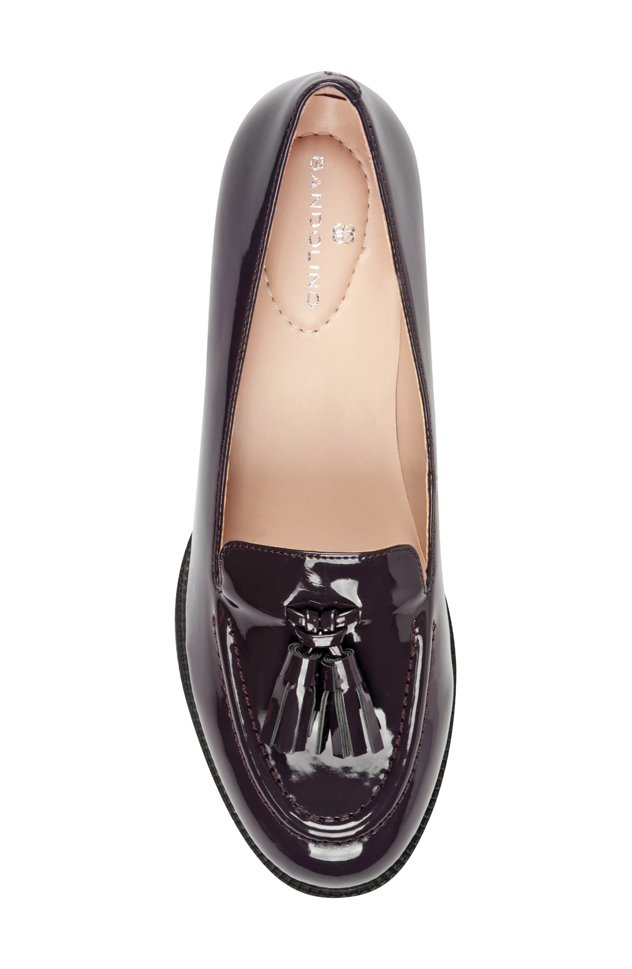 Linzer Patent Tassel Loafer, Alternate, color, DARK BROWN PATENT