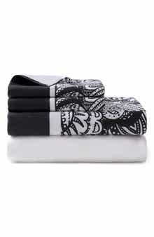 Brooks Brothers Paisley 4-Piece Sheet Set