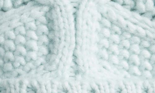 Ugg(r) Faux Fur Pompom Cable Knit Beanie In Blue