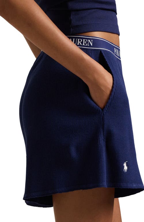 Polo Ralph Lauren Logo-waistband Pyjama Shorts In Navy