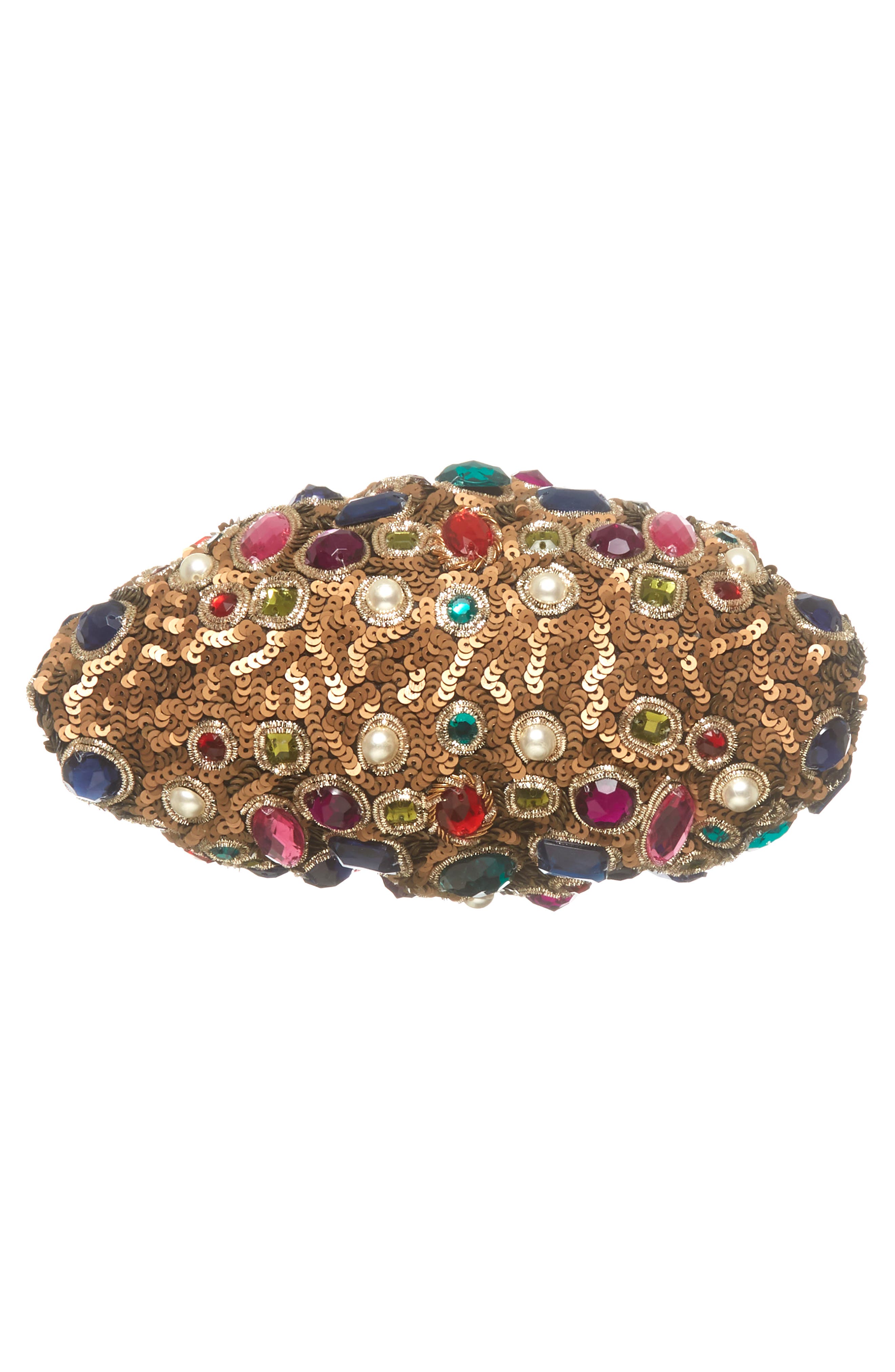 Steve Madden Jewel Frame Pouch, Alternate, color, 