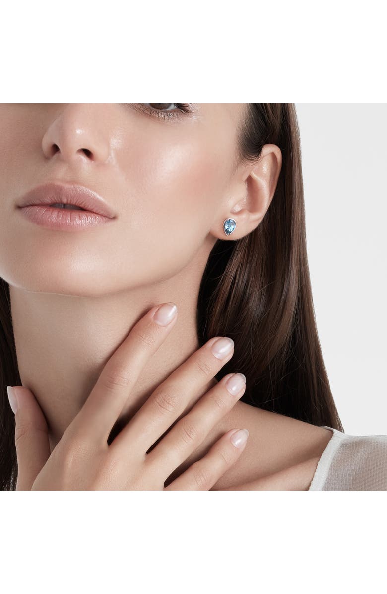Julianna B. Blue Topaz Pear Stud Earrings 14k, Alternate, color, 