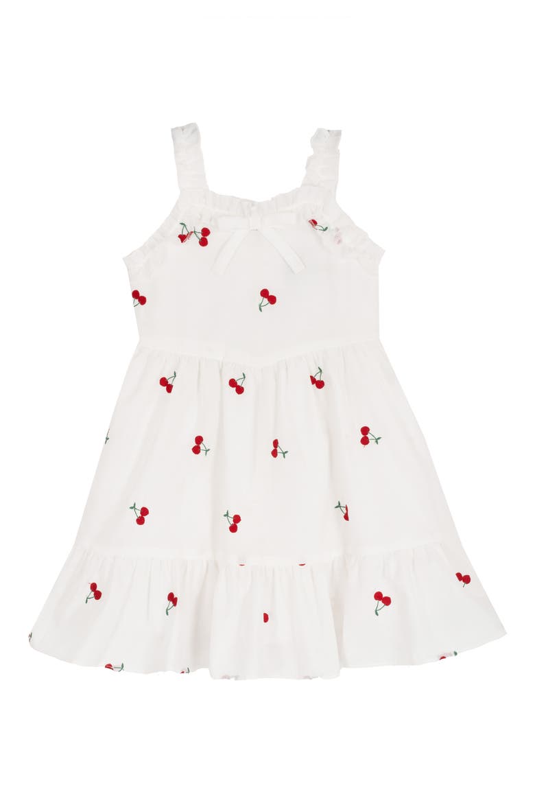 Kids' Embroidered Dress, Main, color, WHITE