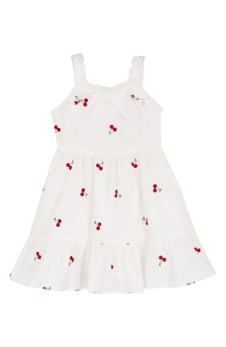 Rare Editions Kids' Embroidered Dress, Main, color, White