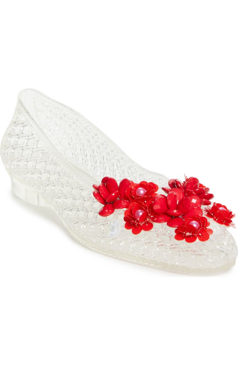 HEAVENLY JELLY Nova Jelly Ballet Flat, Main, color, Clear