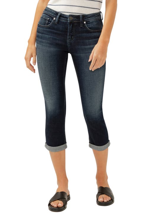Elyse Curvy Mid Rise Capri Jeans