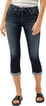 Silver Jeans Co. Elyse Curvy Mid Rise Capri Jeans